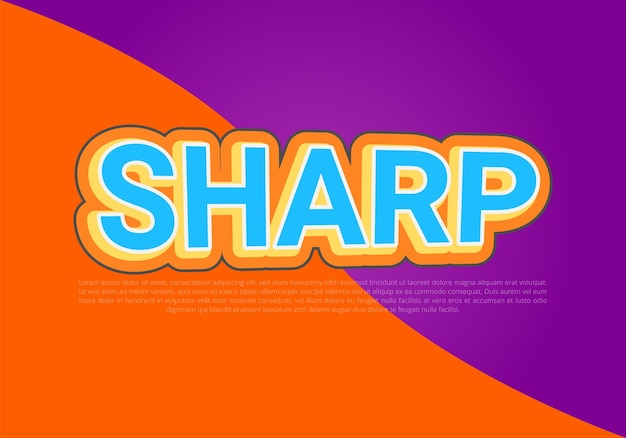 crunchy text effect template with 3d bold style use for logo pro vector