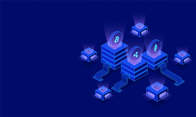 crypto mining background.