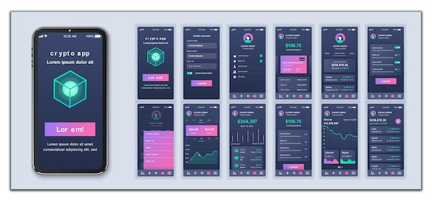 Cryptocurrency App Mobile Interface Design