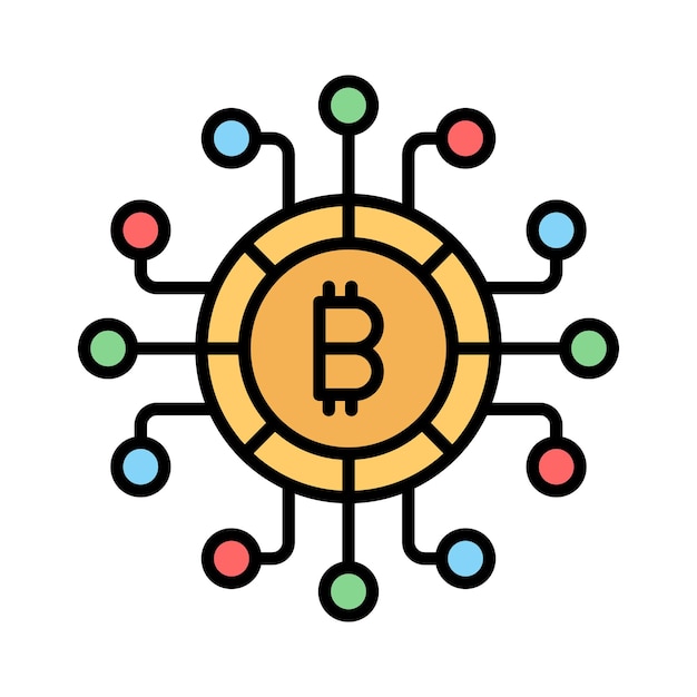 Cryptocurrency coin vector design bitcoin icon in modern style