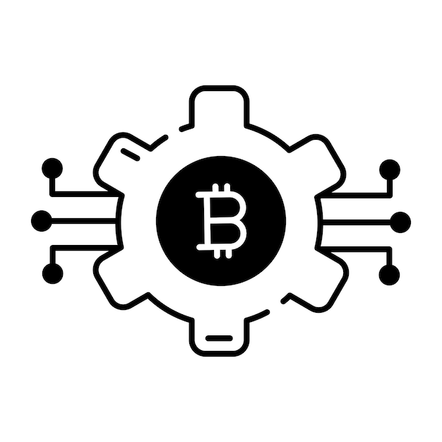 cryptocurrency market linear icon