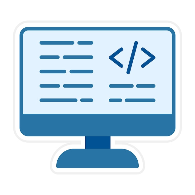 css code icon vector image can be used for coding and development