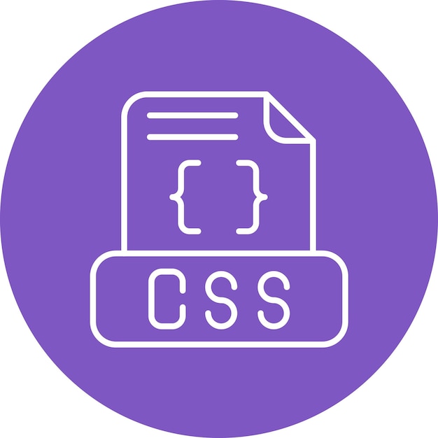 Css File icon vector image Can be used for Computer Programming