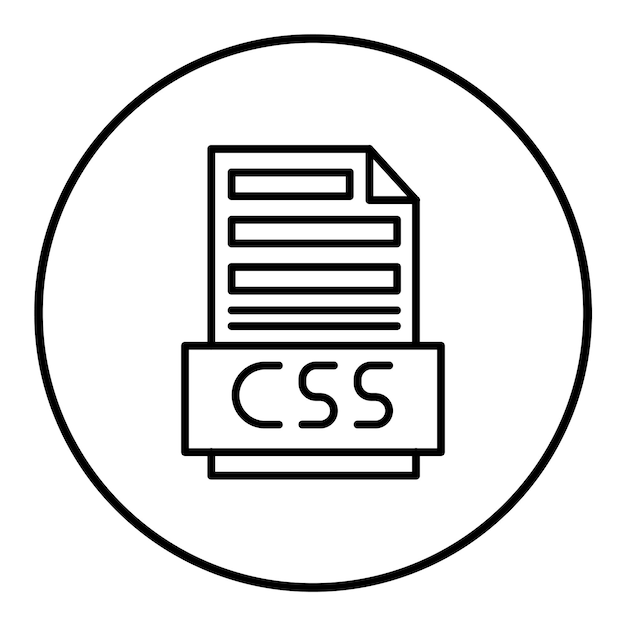CSS File vector icon Can be used for Coding and Development iconset