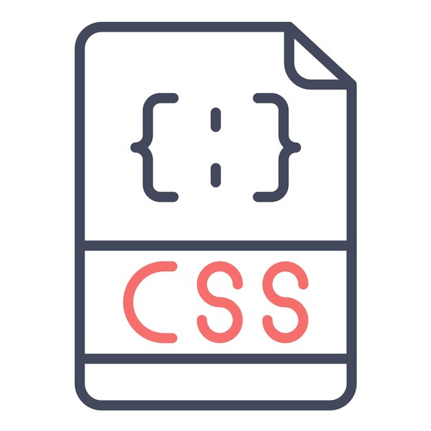Css File Vector Illustration Style