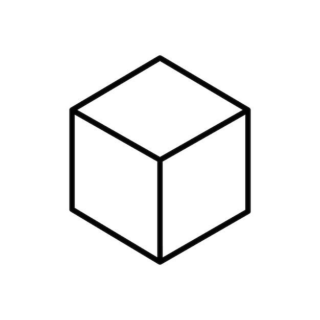 Cube icon logo set vector