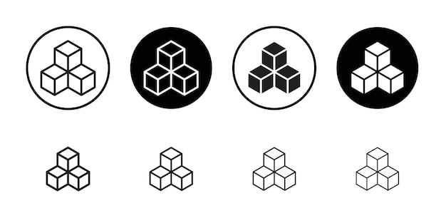 cube icon simple thin outline