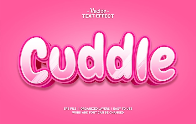 Cuddle Editable Vector Text Effect