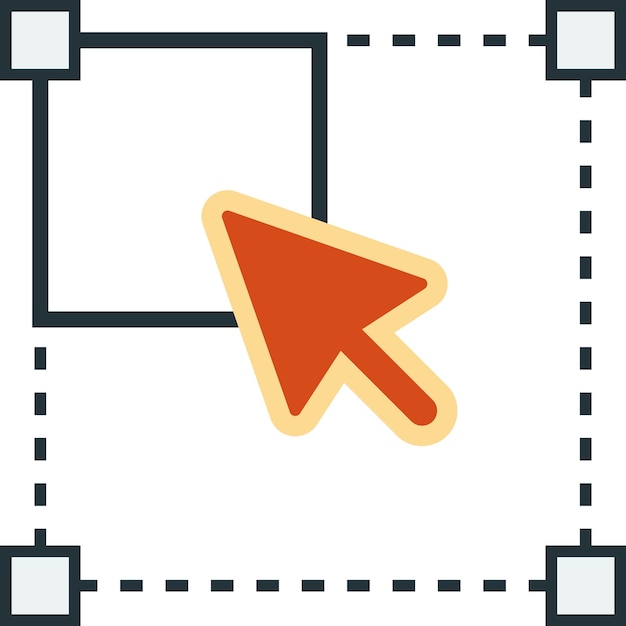 Cursor and website illustration in minimal style
