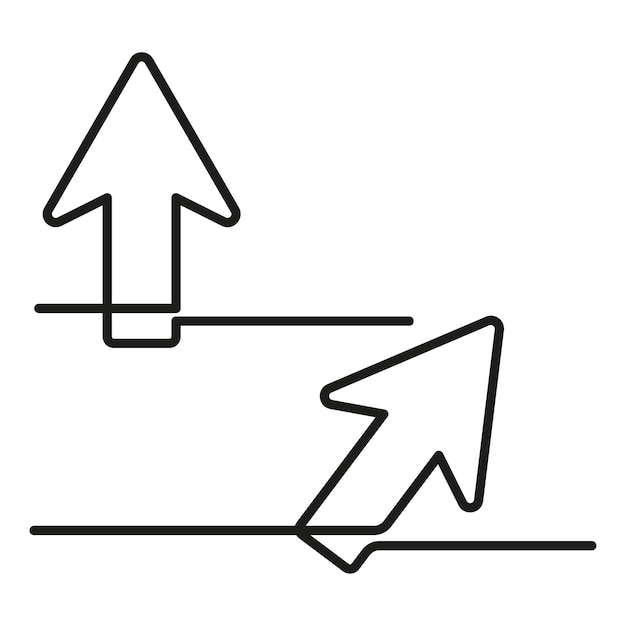 Cursor arrows design Upward and diagonal direction User interface symbol Vector illustration EPS 10