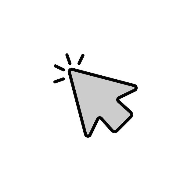 Cursor colored vector icon on white background
