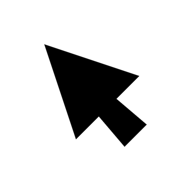 Cursor icon set click arrow vector symbol web mouse pointer sign in black filled and outlined style