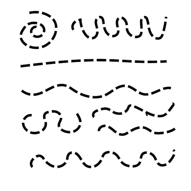 Curved dotted stripes design with dotted lines