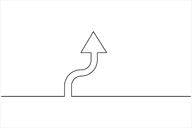 Curving Arrow Indicating Direction and Progress