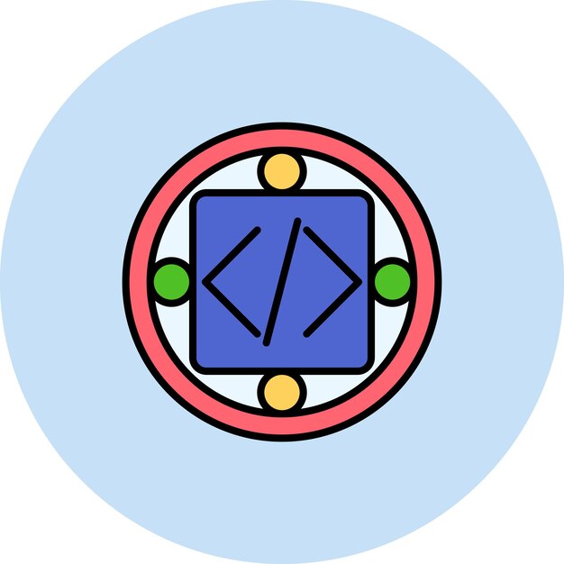 Custom Code Implementation Flat Illustration