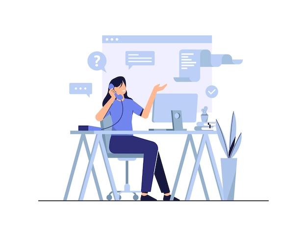 Customer Service Vector Illustration