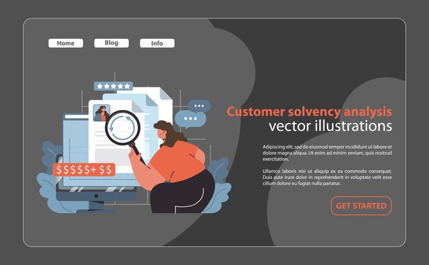 Customer solvency analysis analyzing financial profiles and creditworthiness of customers with