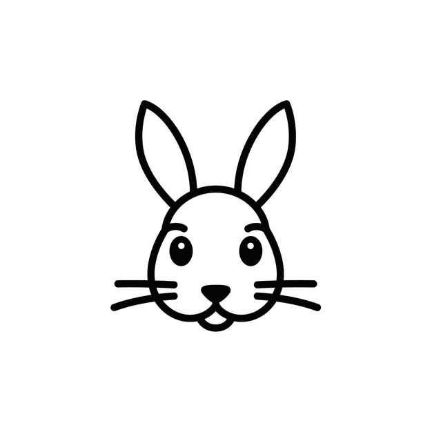 Cute Bunny Face Icon