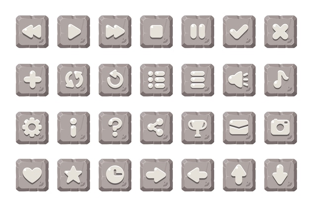 Cute cartoon buttons design.