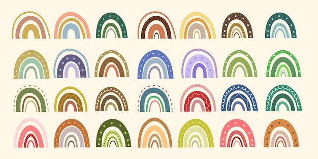 cute colorful rainbow collection
