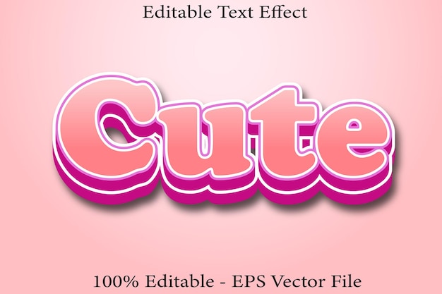 Cute editable text effect 3d emboss style design