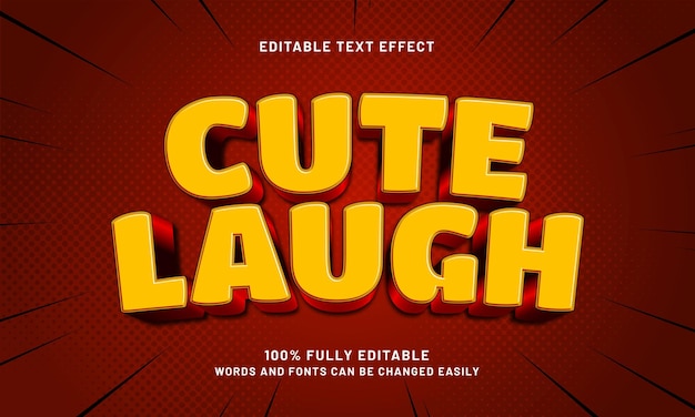cute laugh editable text effects with a kids and happy theme