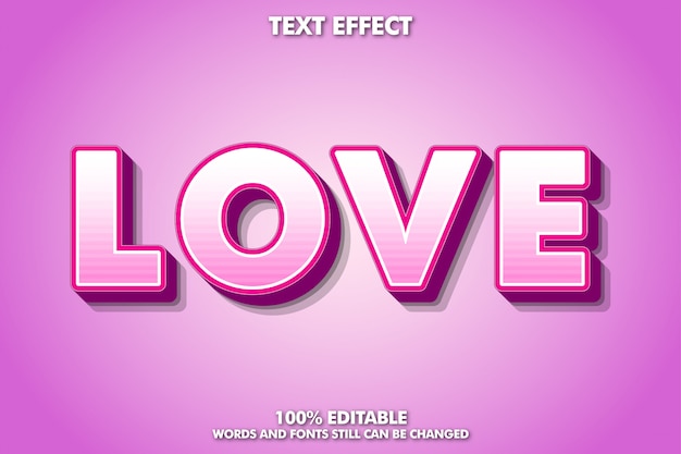 Cute modern pink text effect
