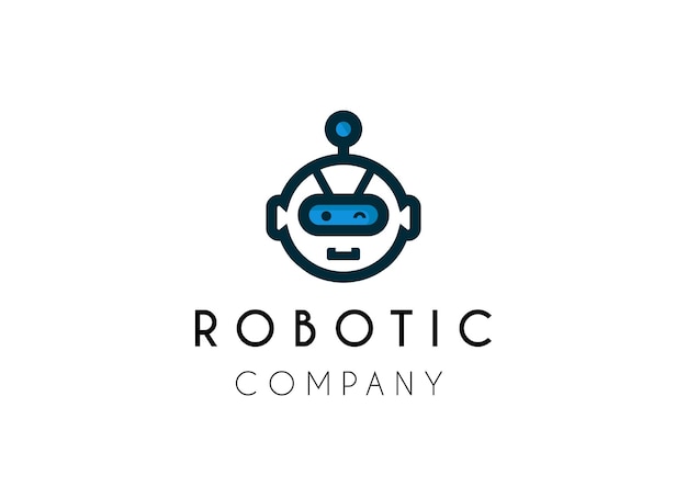 Cute robotic logo design Chat boot Artificial intelegence Logo design