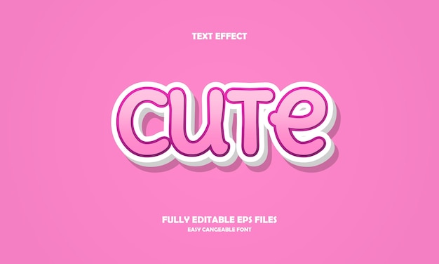 Cute text effect