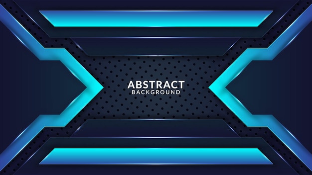 Cyan And Blue Gradient With Elegant Abstract Background