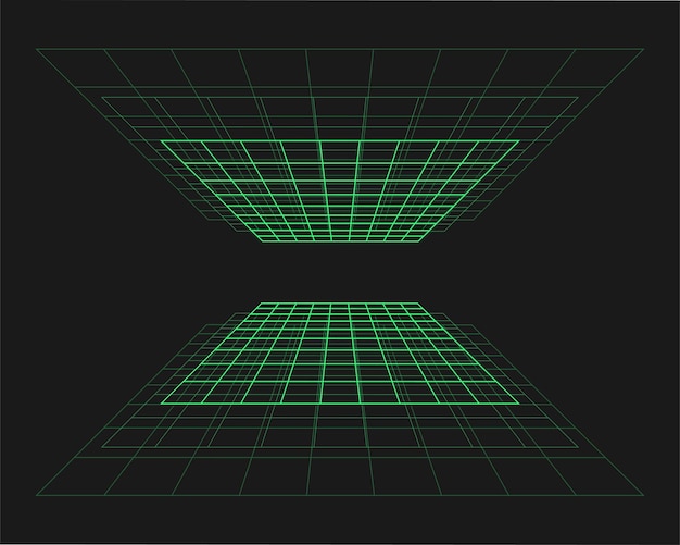 Cyber geometry y2k element Cyberpunk shape Isolated style on black background Vector trendy illustration