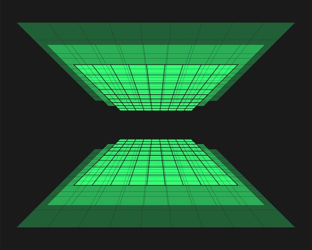 Cyber geometry y2k element Cyberpunk shape Isolated style on black background