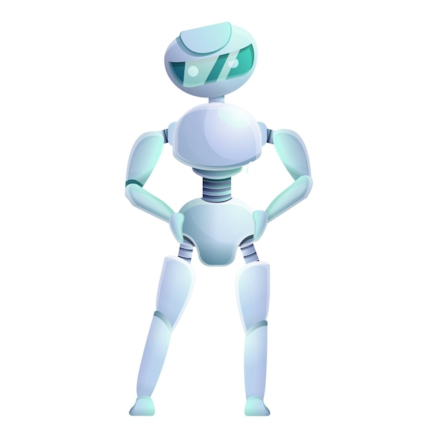 Cyber humanoid icon Cartoon of cyber humanoid vector icon for web design isolated on white background