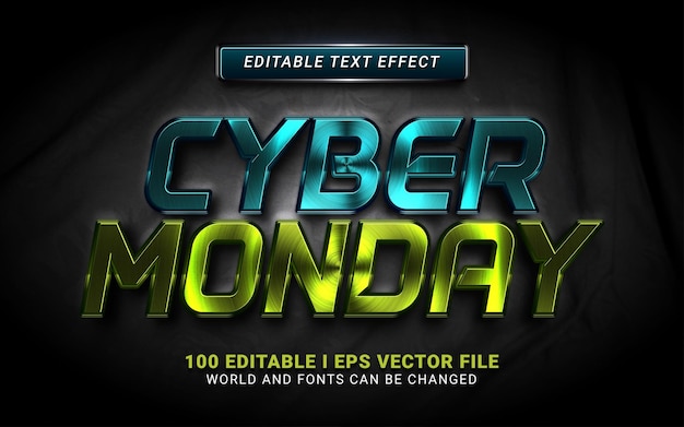 cyber monday 3d style text effect background