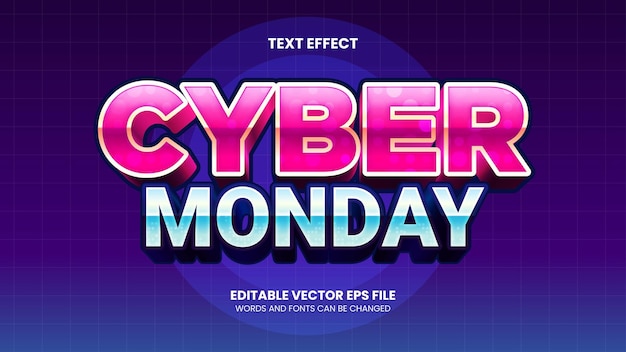 cyber monday text effect editable sale text effect