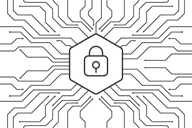 Cyber security background Technology background with cyber protection