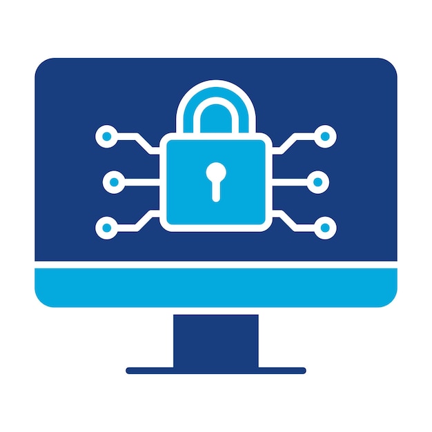 Cyber Security Duotone Illustration