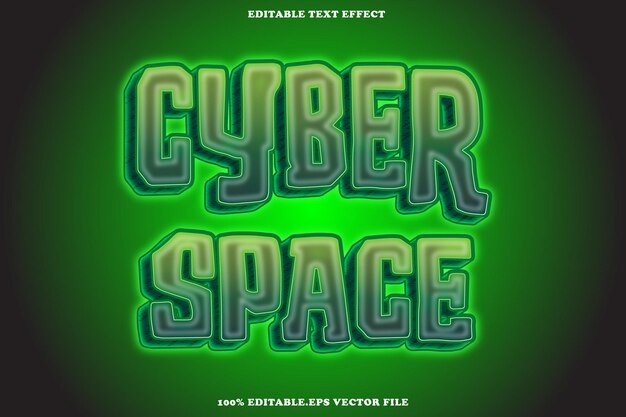 Cyber Space Editable Text Effect 3D Emboss Gradient Style