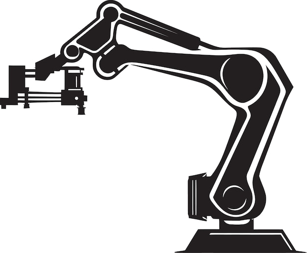 cybernetic grip vector logo of industrial robotic arm mechanized mastery hand icon design