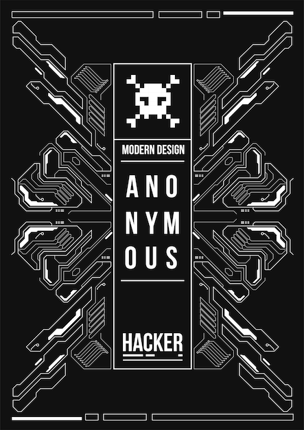 Cyberpunk futuristic poster. Retro futuristic poster template. Tech Abstract poster template.