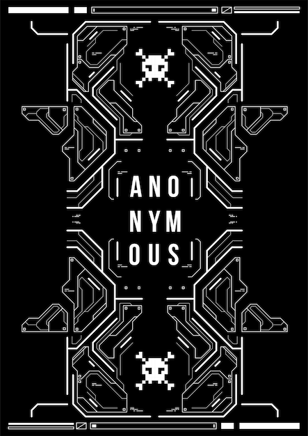 Cyberpunk futuristic poster. Retro futuristic poster template. Tech Abstract poster template.