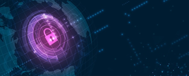 Cybersecurity and information or network protection Future technology web services for business and internet project