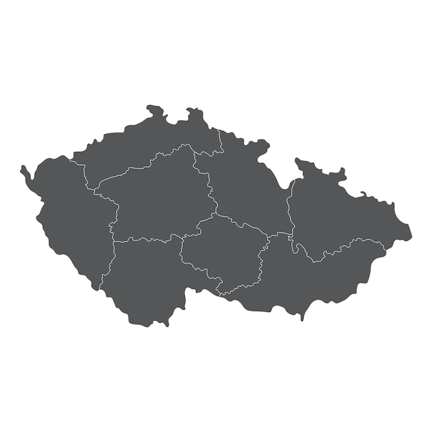 Czechia map Map of Czech Republic in main regions