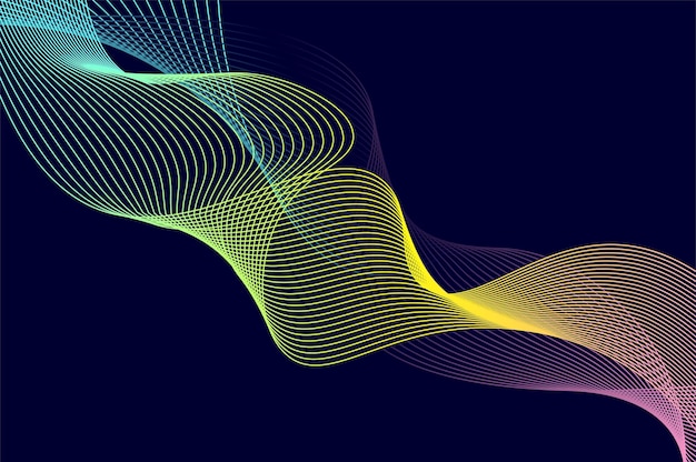 Dark background with modern waving lines