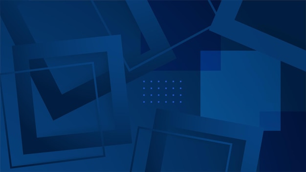 dark blue background with abstract square shape circles lines dynamic and sport banner concept