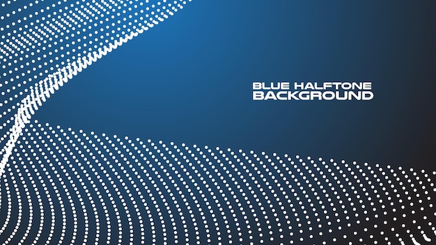 dark blue halftone abstract background vector image for backdrop or presentation