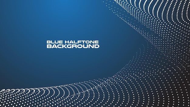 Dark blue halftone abstract background vector image for backdrop or presentation