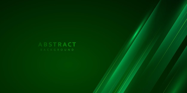 dark green abstract background with modern transparent and glowing diagonal line element vector