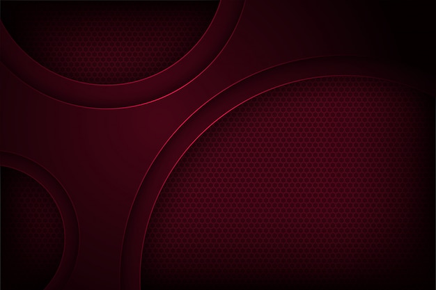 Dark red abstract vector background with overlapping 