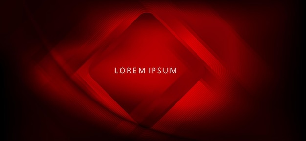 Dark red composition with square abstract frame